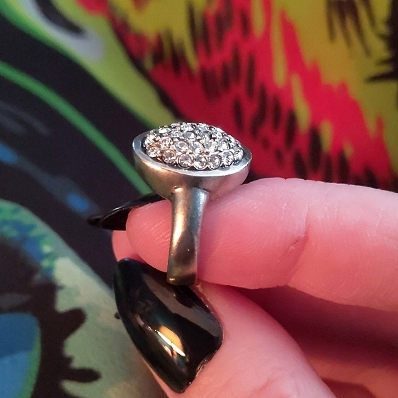 Rare Lia Sophia Stardust Crystal Ring size 6 - Picture 3 of 10